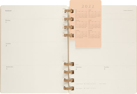 Viikkokalenteri Moleskine 2022-2023 12 kk Academic Planner XL Sand