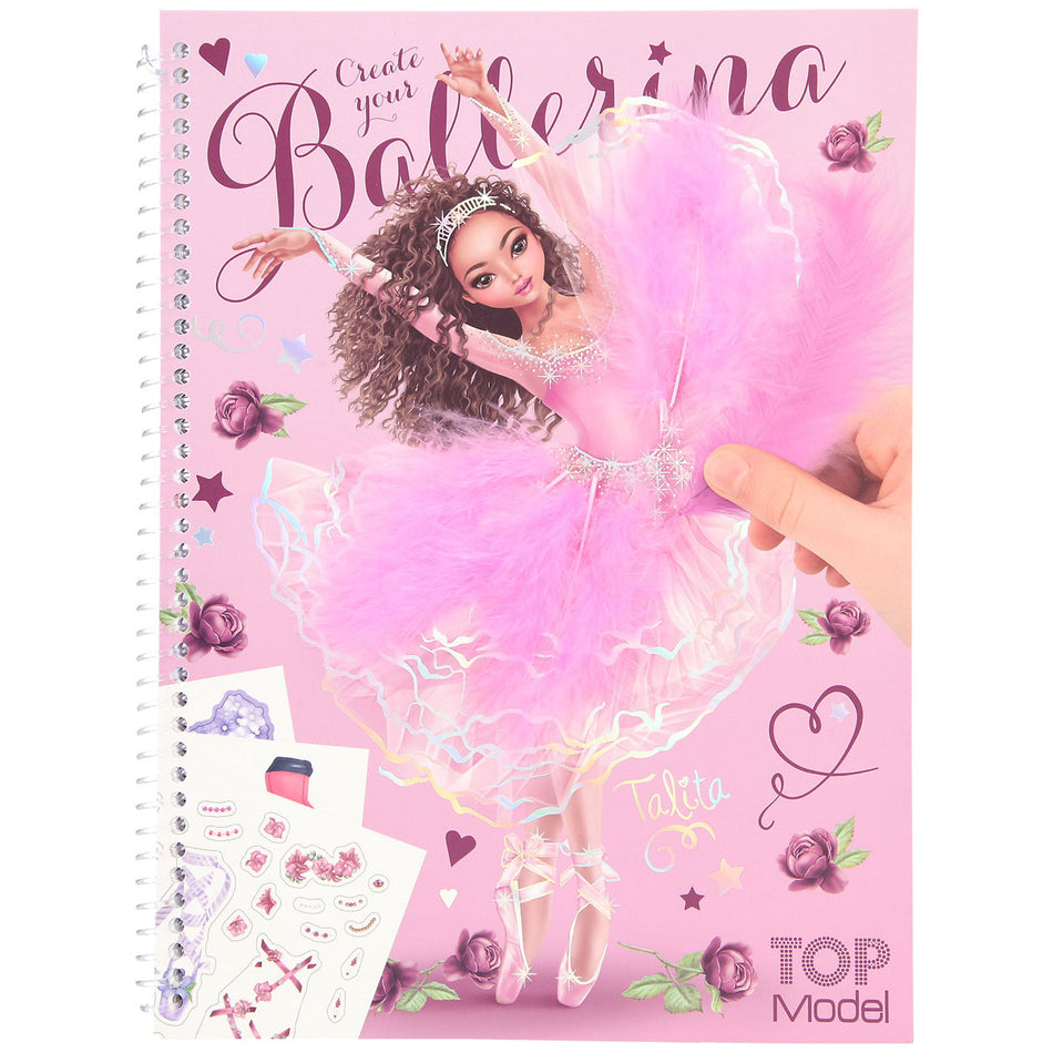 Valokuva kirjasta  Fantasy Suunnittelukirja Ballerina, kuuluu tuoteryhmään Väritys-puuhakirjat.