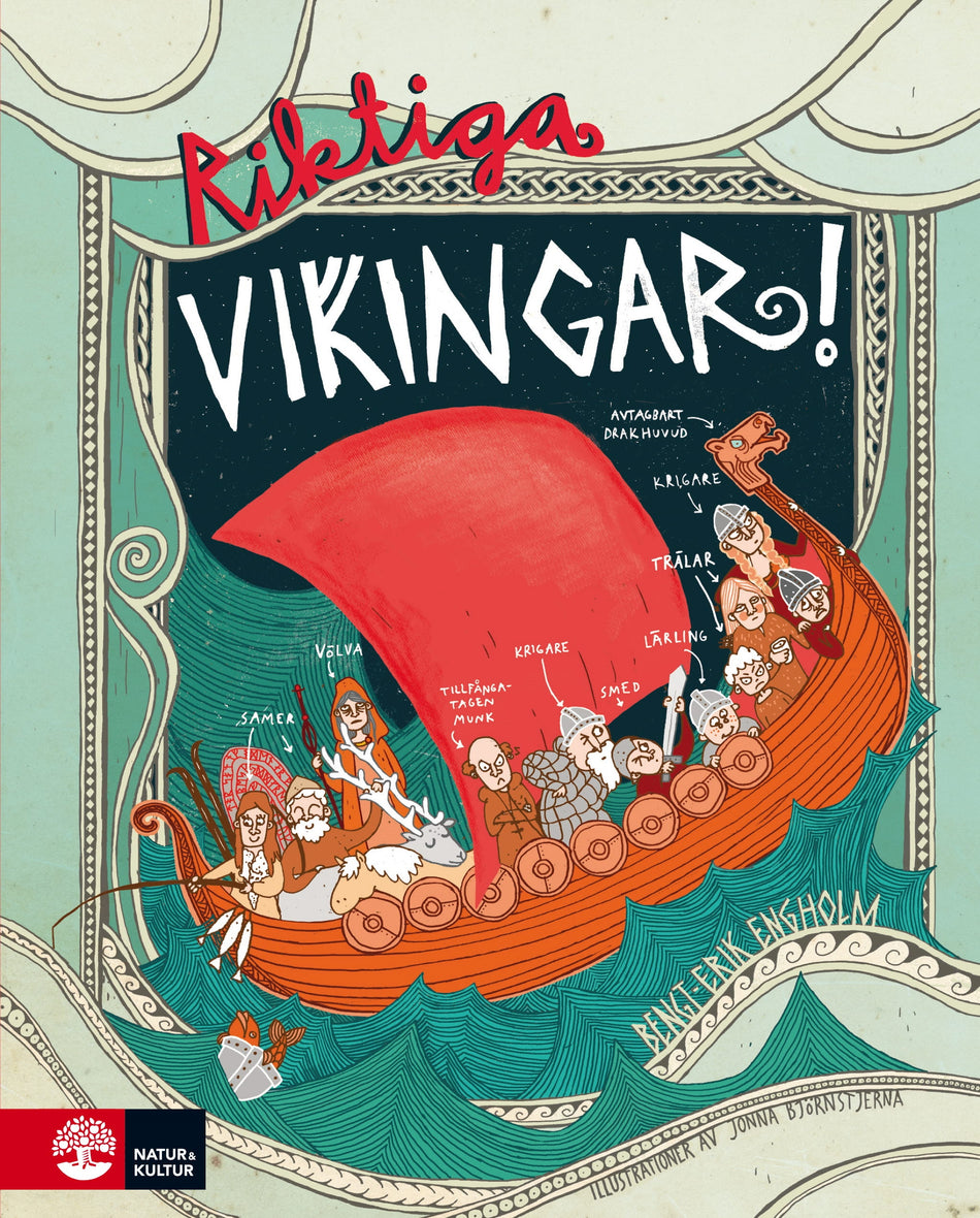 Valokuva kirjasta Bengt-Erik Engholm Riktiga vikingar!, kuuluu tuoteryhmään Ruots lapset nuoret ja sarjakuvat.