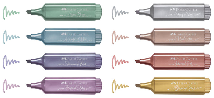 Korostuskynä 8 kpl metallic Faber-Castell