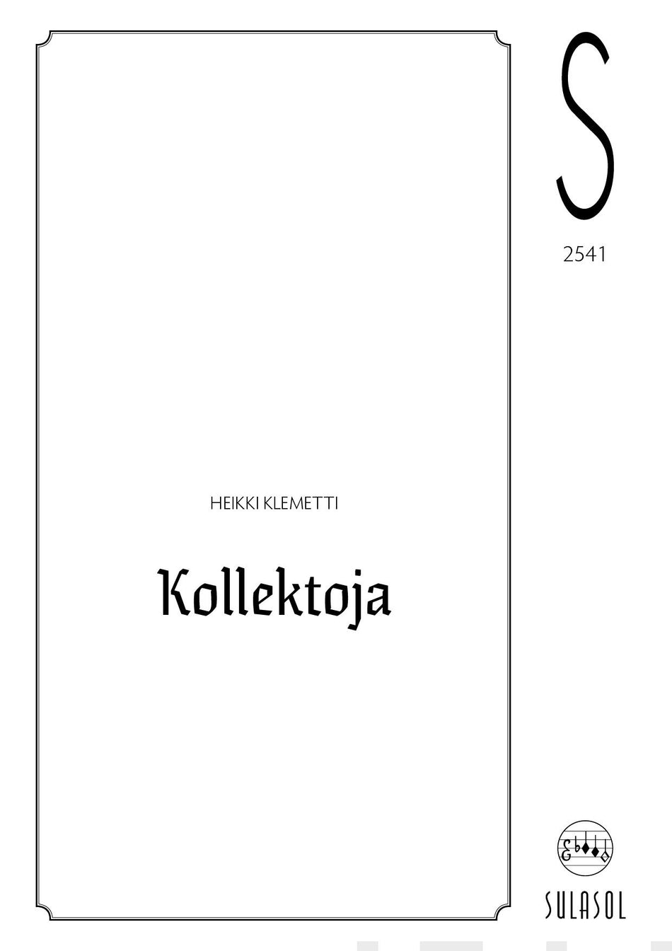 Valokuva kirjasta  Kollektoja, kuuluu tuoteryhmään Musiikki.