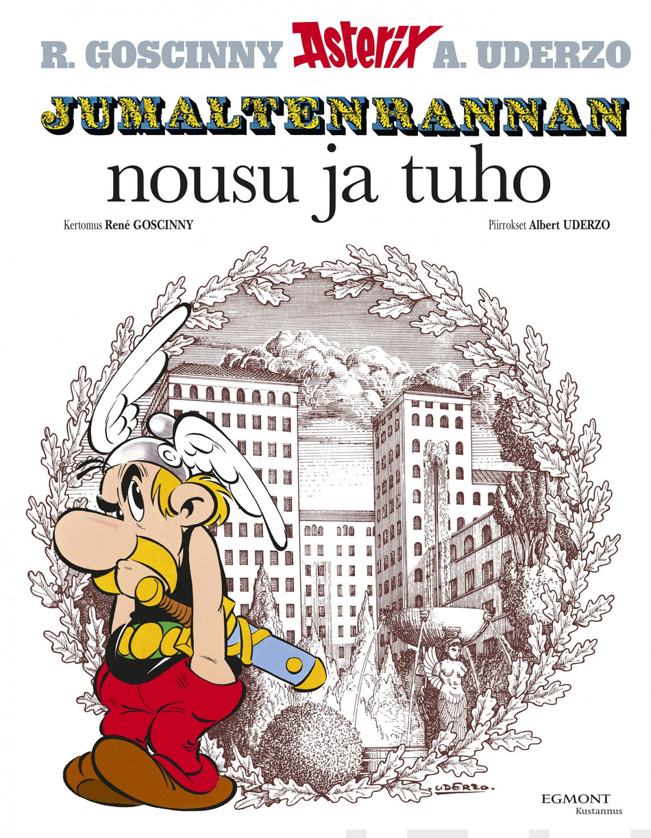 Valokuva kirjasta René Goscinny Asterix 17: Jumaltenrannan nousu ja tuho, kuuluu tuoteryhmään Nuorten romaanit.