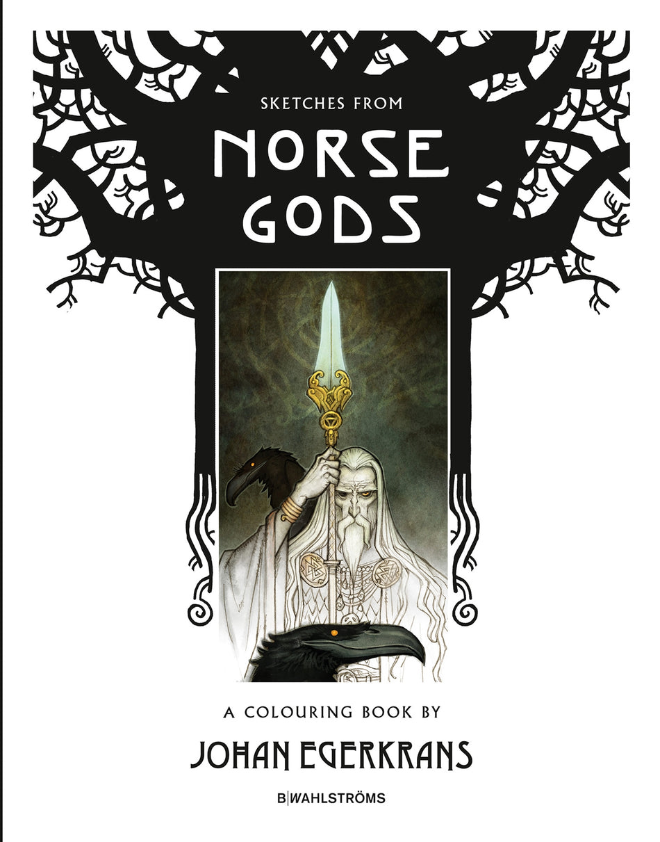 Valokuva kirjasta Johan Egerkrans Sketches from Norse Gods - A Colouring Book, kuuluu tuoteryhmään Ruots lapset nuoret ja sarjakuvat.