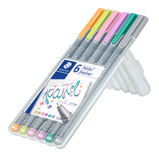 Kuitukärkikynä 6 kpl Staedtler triplus pastellivärit