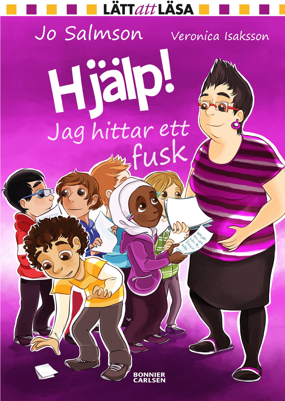Valokuva kirjasta Jo Salmson Hjälp! Jag hittar ett fusk, kuuluu tuoteryhmään Ruots lapset nuoret ja sarjakuvat.