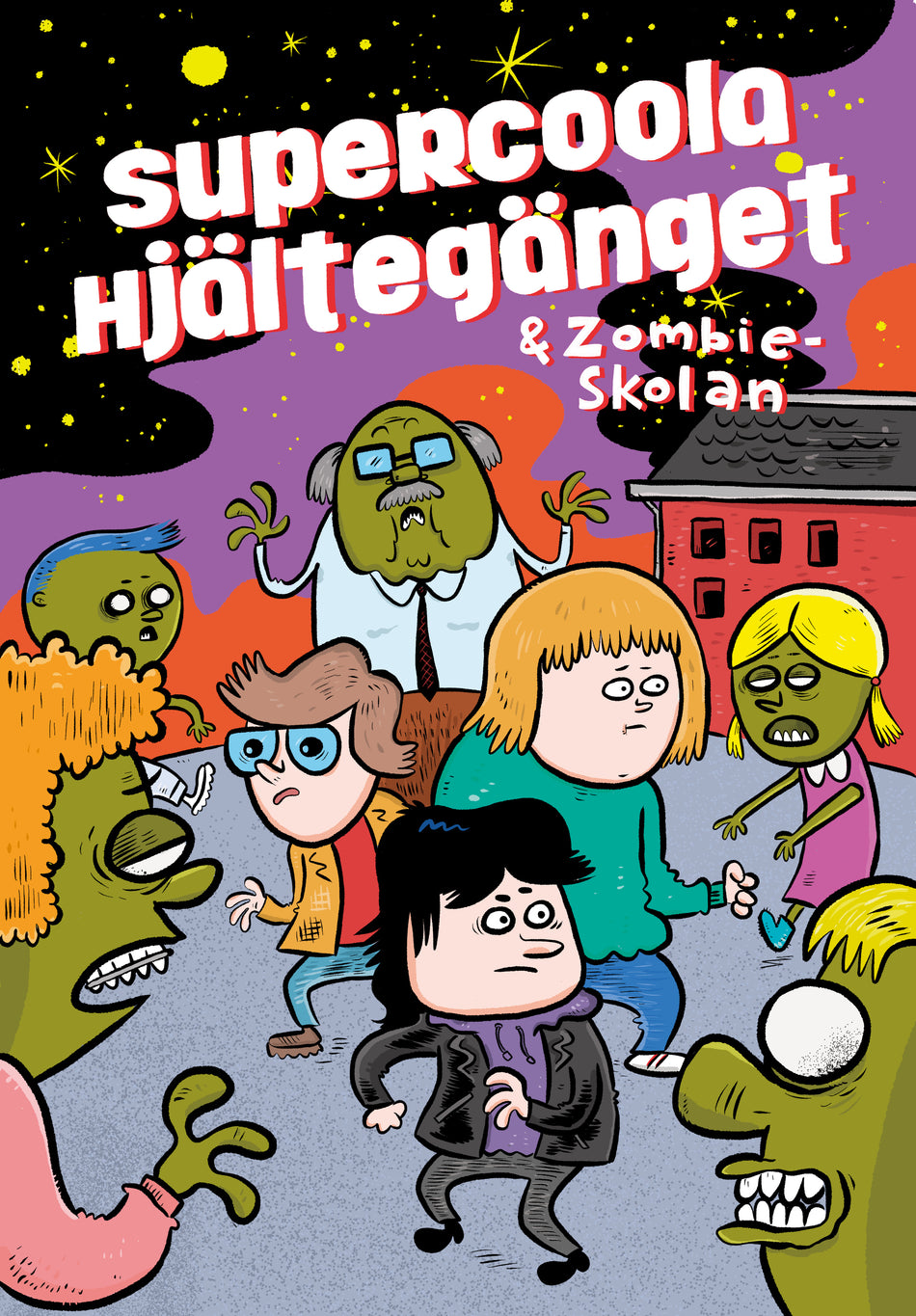 Valokuva kirjasta Johan Wanloo Supercoola hjältegänget och zombieskolan, kuuluu tuoteryhmään Ruots lapset nuoret ja sarjakuvat.
