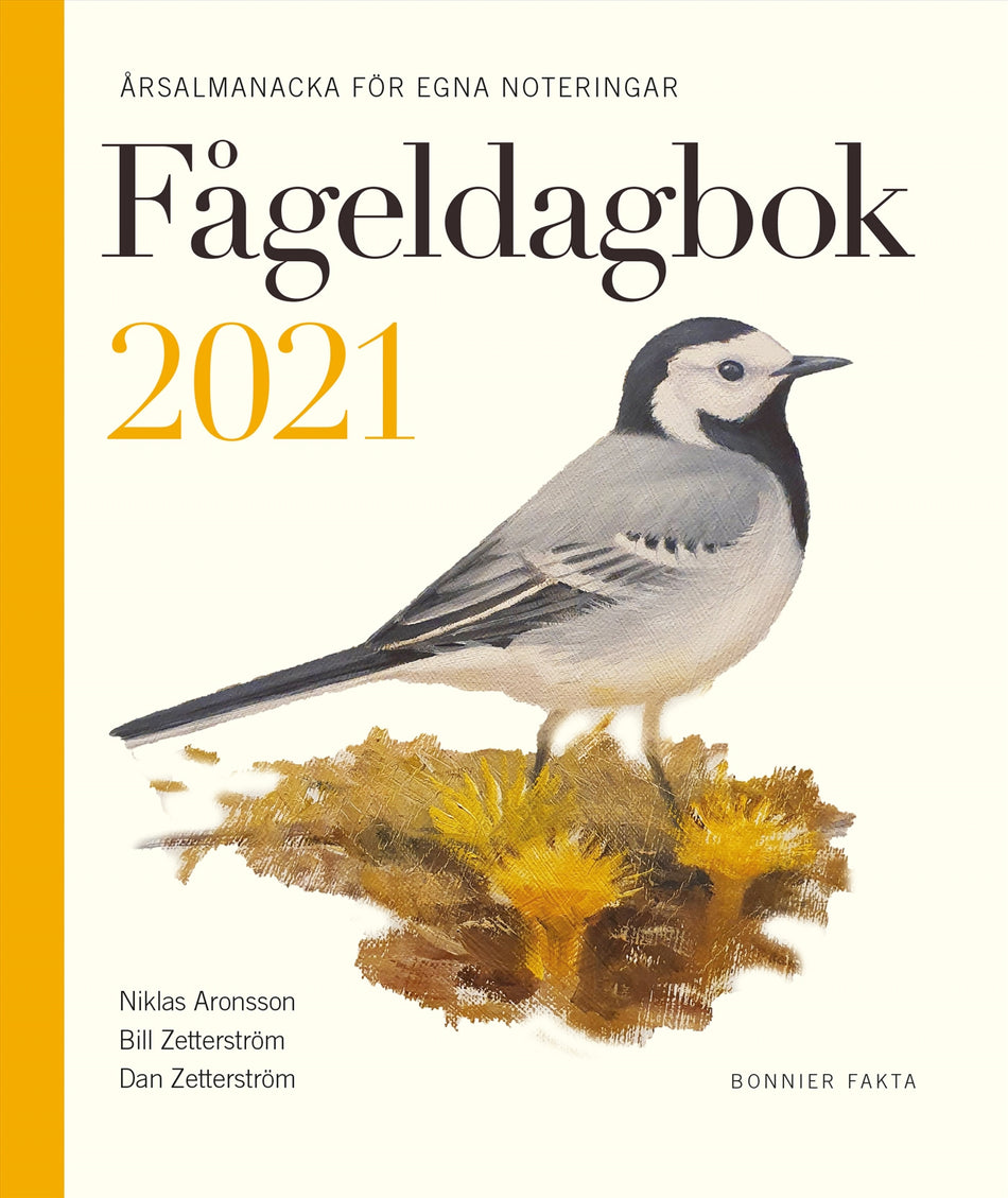 Valokuva kirjasta Niklas Aronsson / Bill Zetterström / Dan Zetterström Fågeldagbok 2021 : årsalmanacka för egna noteringar, kuuluu tuoteryhmään Ruots harrasteet taide.