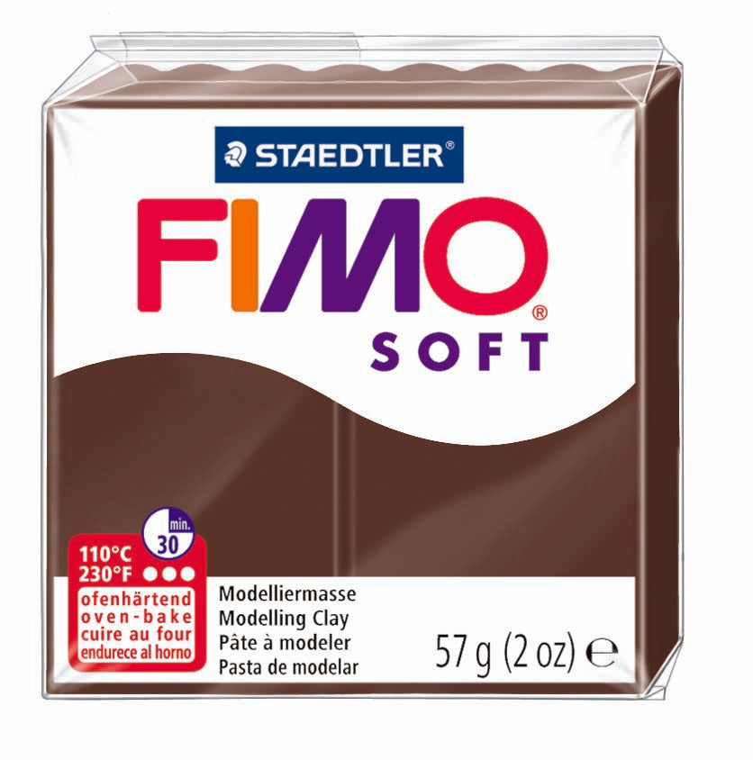 Valokuva tuotteesta Fimo Soft perusväri 75 chocolate, kuuluu tuoteryhmään Askartelutarvikkeet.
