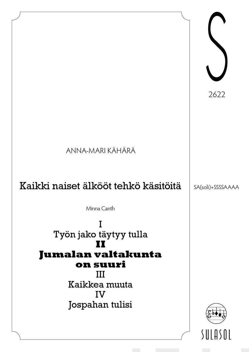 Valokuva kirjasta  Jumalan valtakunta on suuri (Minna Canth II), kuuluu tuoteryhmään Musiikki.