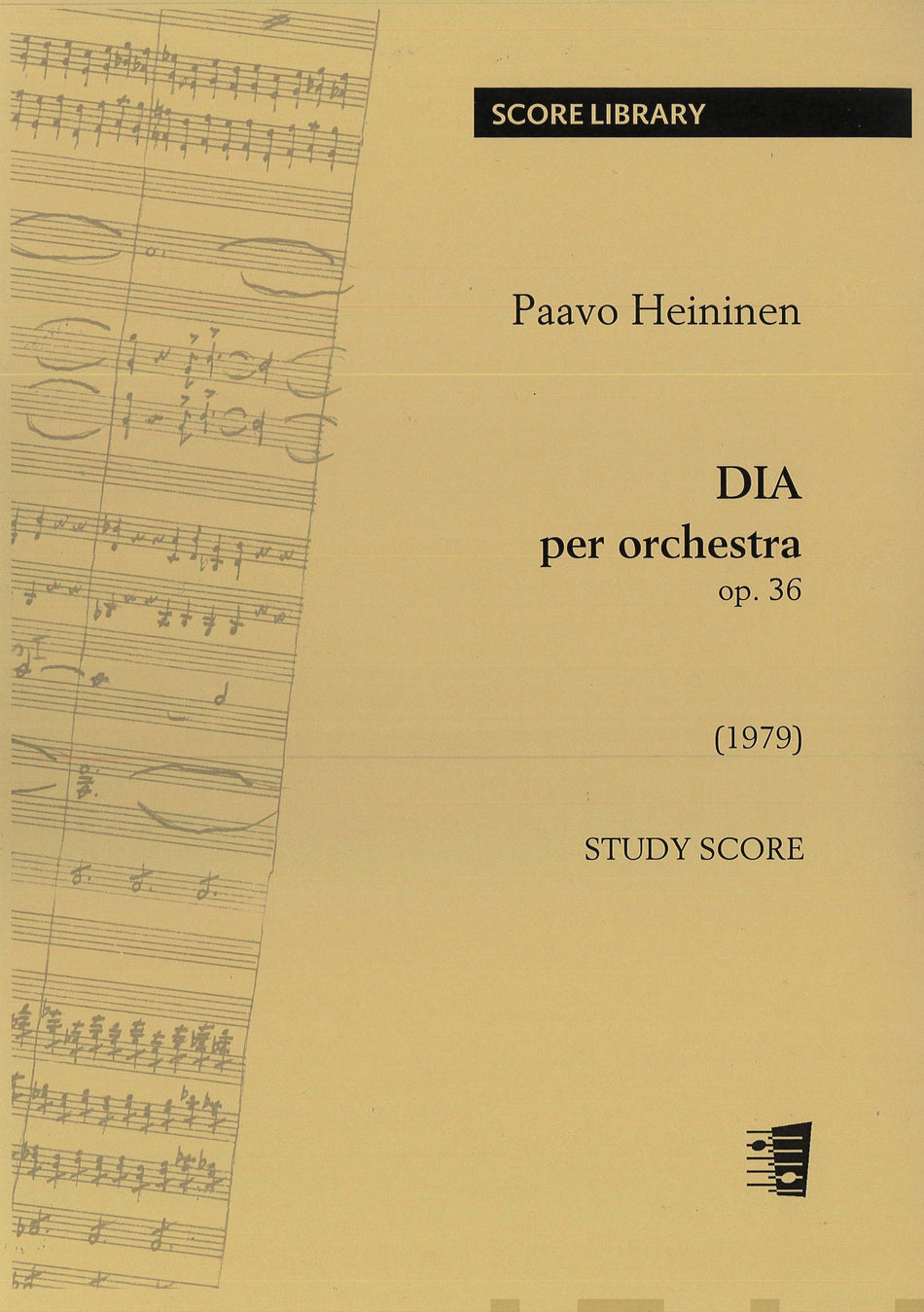 Valokuva kirjasta  DIA per orchestra op. 36  - study score, kuuluu tuoteryhmään Musiikki.
