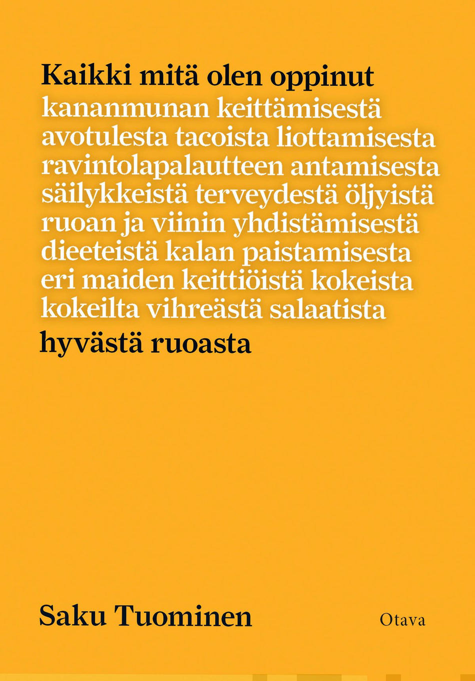 Valokuva kirjasta Saku Tuominen Kaikki mitä olen oppinut hyvästä ruoasta, kuuluu tuoteryhmään E-kirjat tieto.