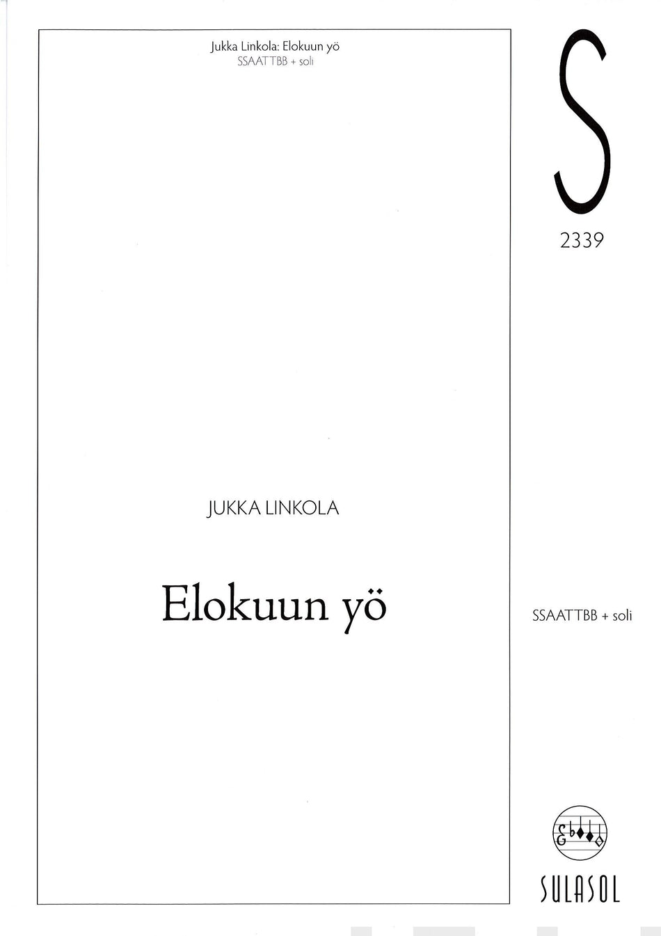 Valokuva kirjasta  Elokuun yö, kuuluu tuoteryhmään Musiikki.