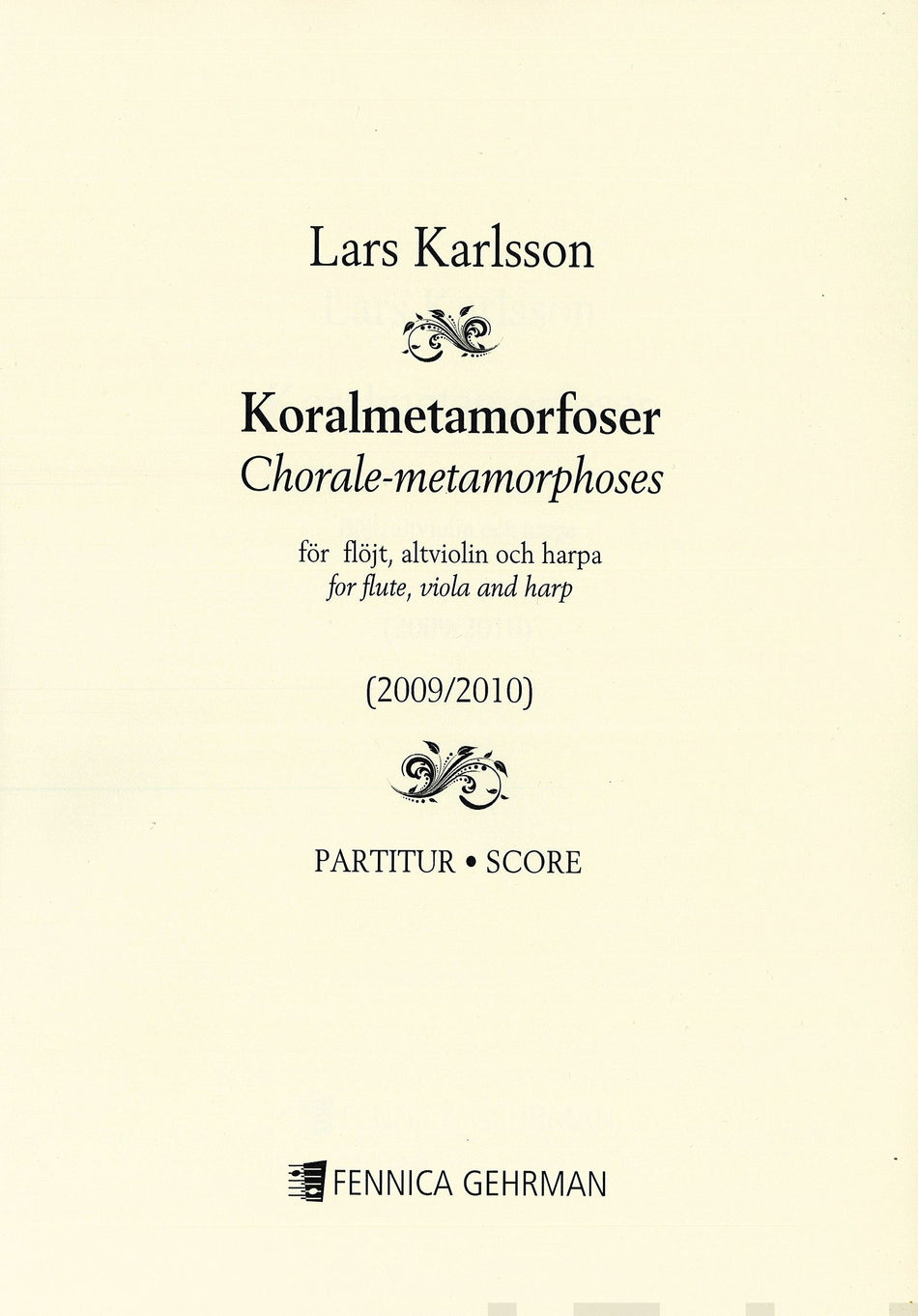 Valokuva kirjasta  Koralmetamorfoser : Chorale-metamorphoses, kuuluu tuoteryhmään Musiikki.