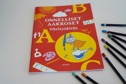 Onnelliset aakkoset - värityskirja