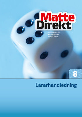 Valokuva kirjasta Synnöve Carlsson / Karl Bertil Hake / Birgitta Öberg Matte Direkt 8 Lärarhandledning inkl. cd, kuuluu tuoteryhmään Ruots lapset nuoret ja sarjakuvat.