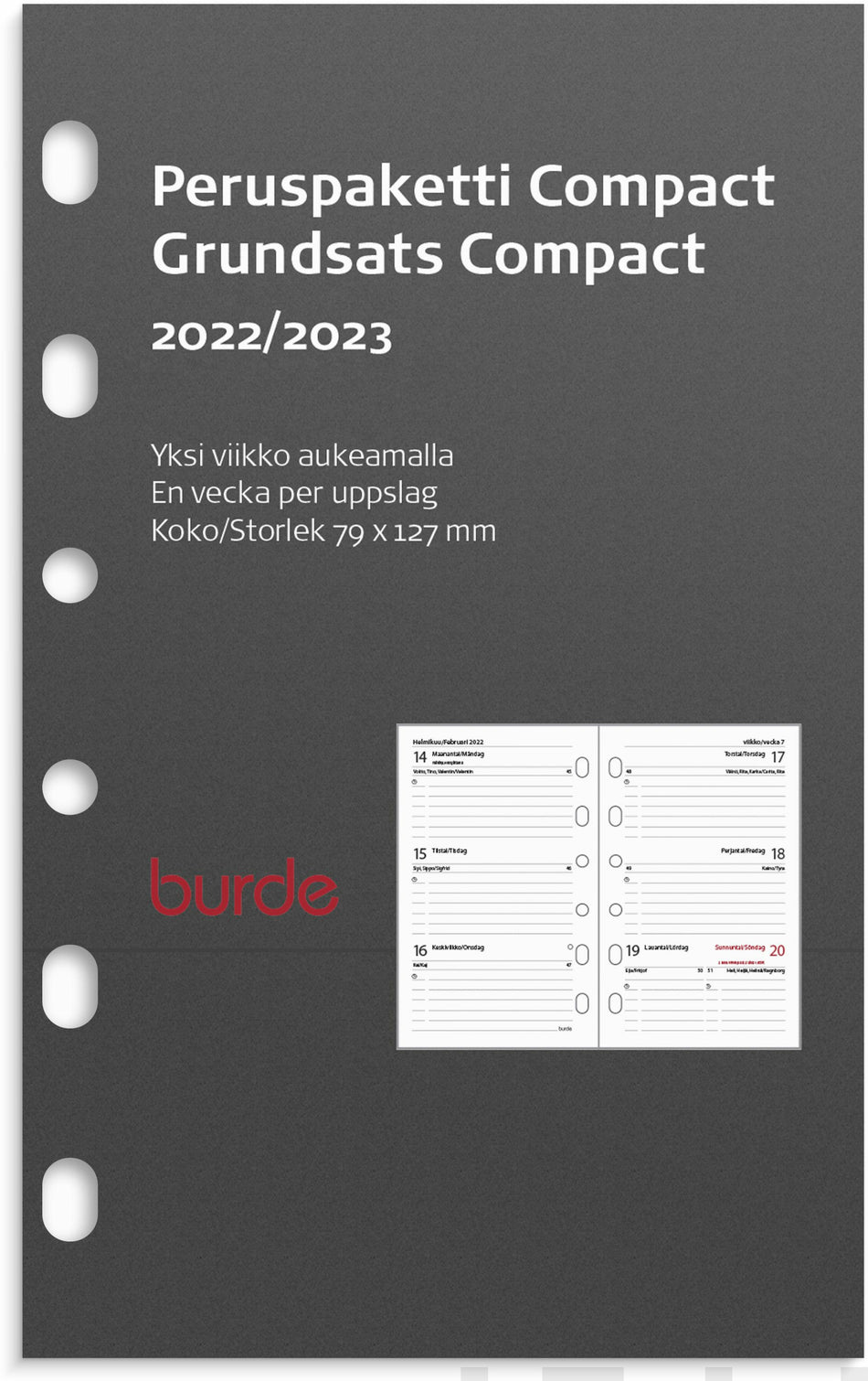 Valokuva tuotteesta Compact kalenteripaketti FSC Mix 2022-2023 (lukuvuosikalenteri), kuuluu tuoteryhmään Lukuvuosikalenterit.