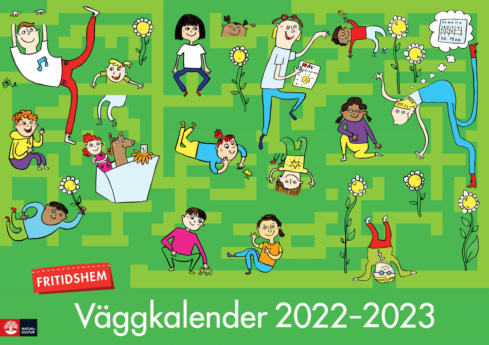 Valokuva kirjasta  Fritidshem Väggkalender 2022-2023, kuuluu tuoteryhmään Ruots harrasteet taide.