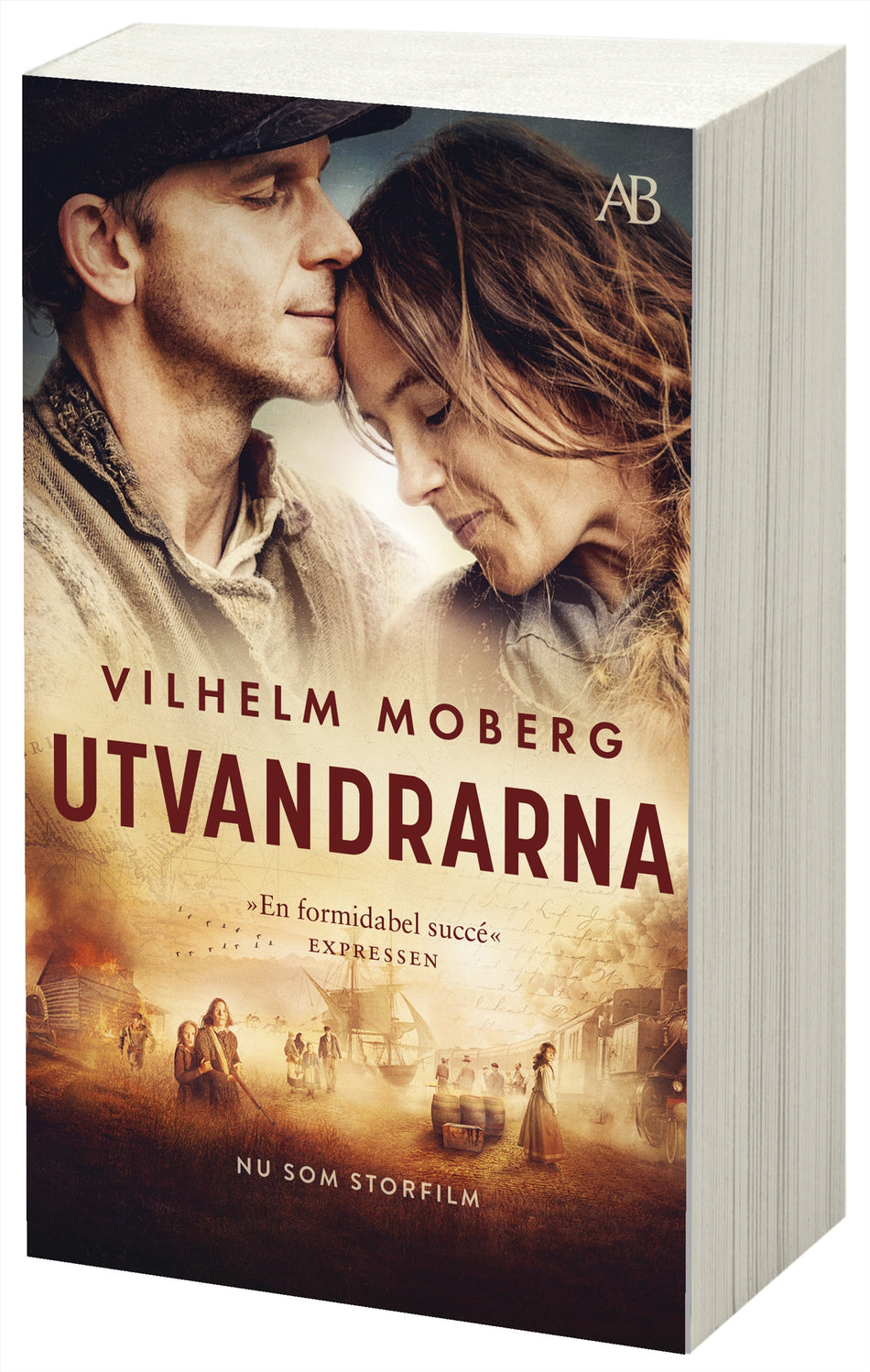 Valokuva kirjasta Vilhelm Moberg Utvandrarna, kuuluu tuoteryhmään Ruots kaunokirjat.