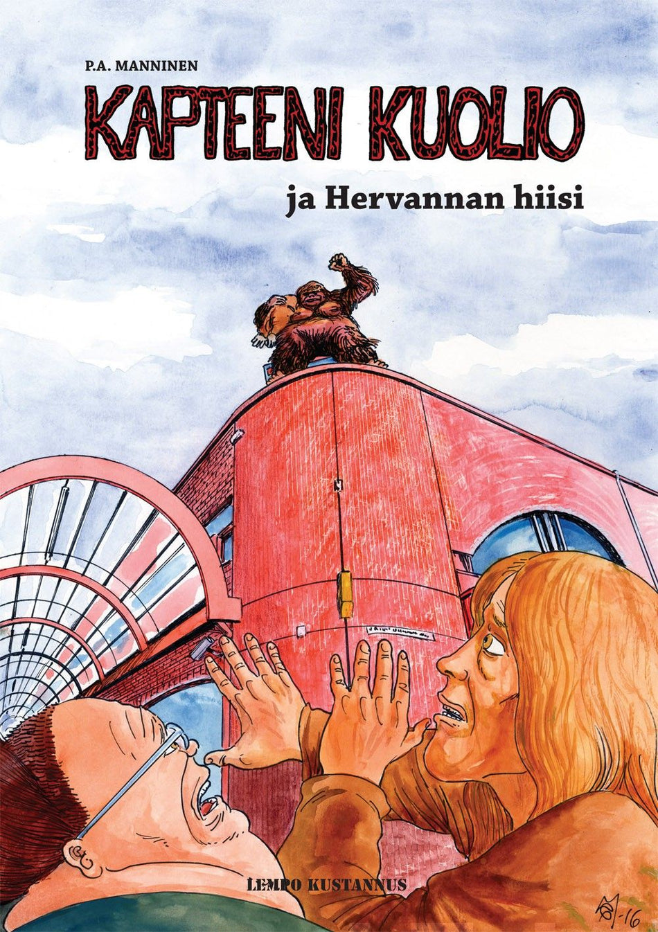Valokuva kirjasta P.A. Manninen Kapteeni Kuolio ja Hervannan hiisi, kuuluu tuoteryhmään Sarjakuvat.