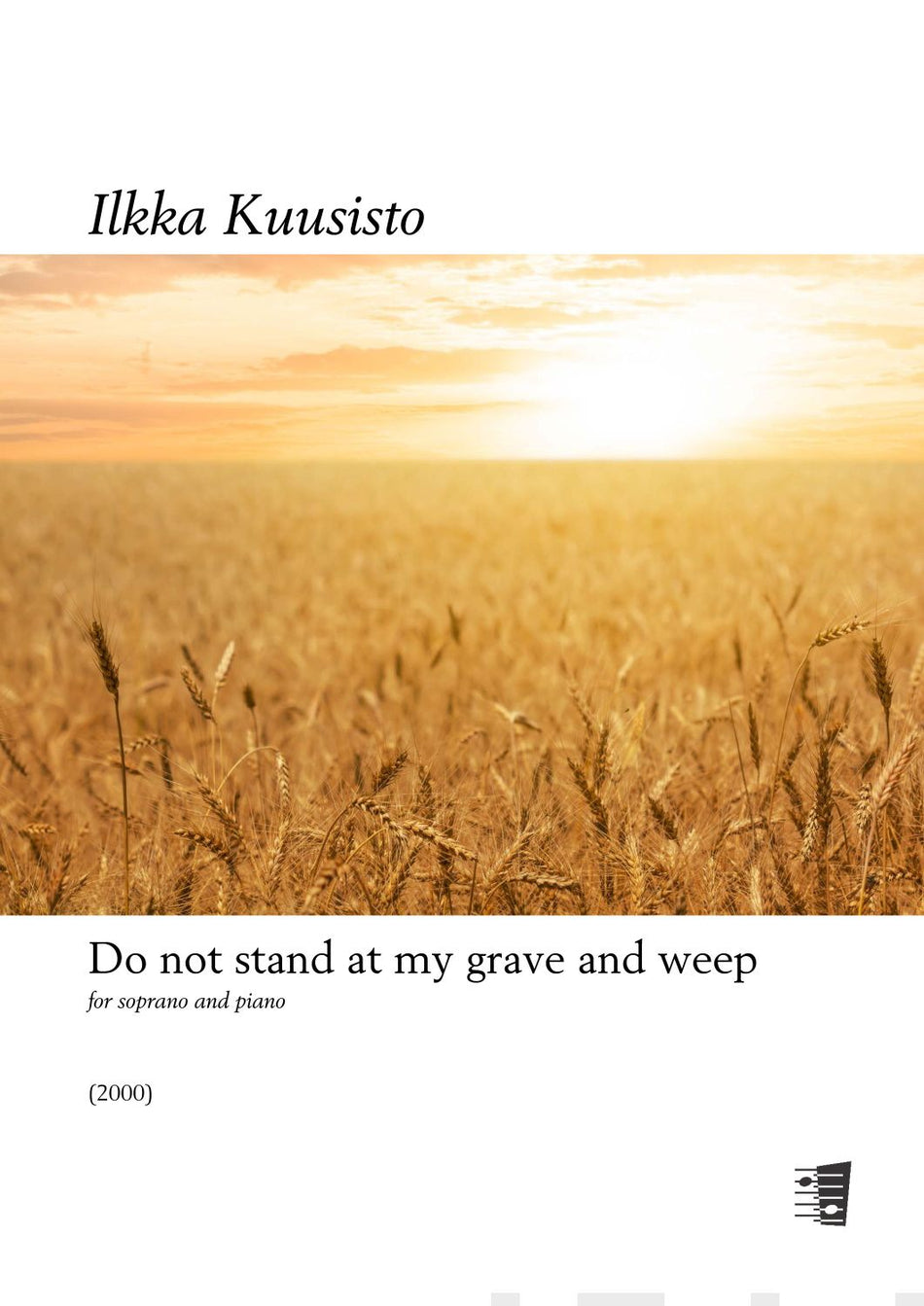 Valokuva kirjasta  Do not stand at my grave and weep - soprano &amp; piano, kuuluu tuoteryhmään Musiikki.