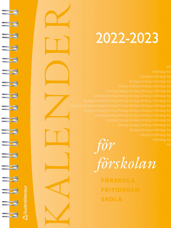 Valokuva kirjasta  Kalender för förskolan 2022/2023, kuuluu tuoteryhmään Ruots harrasteet taide.