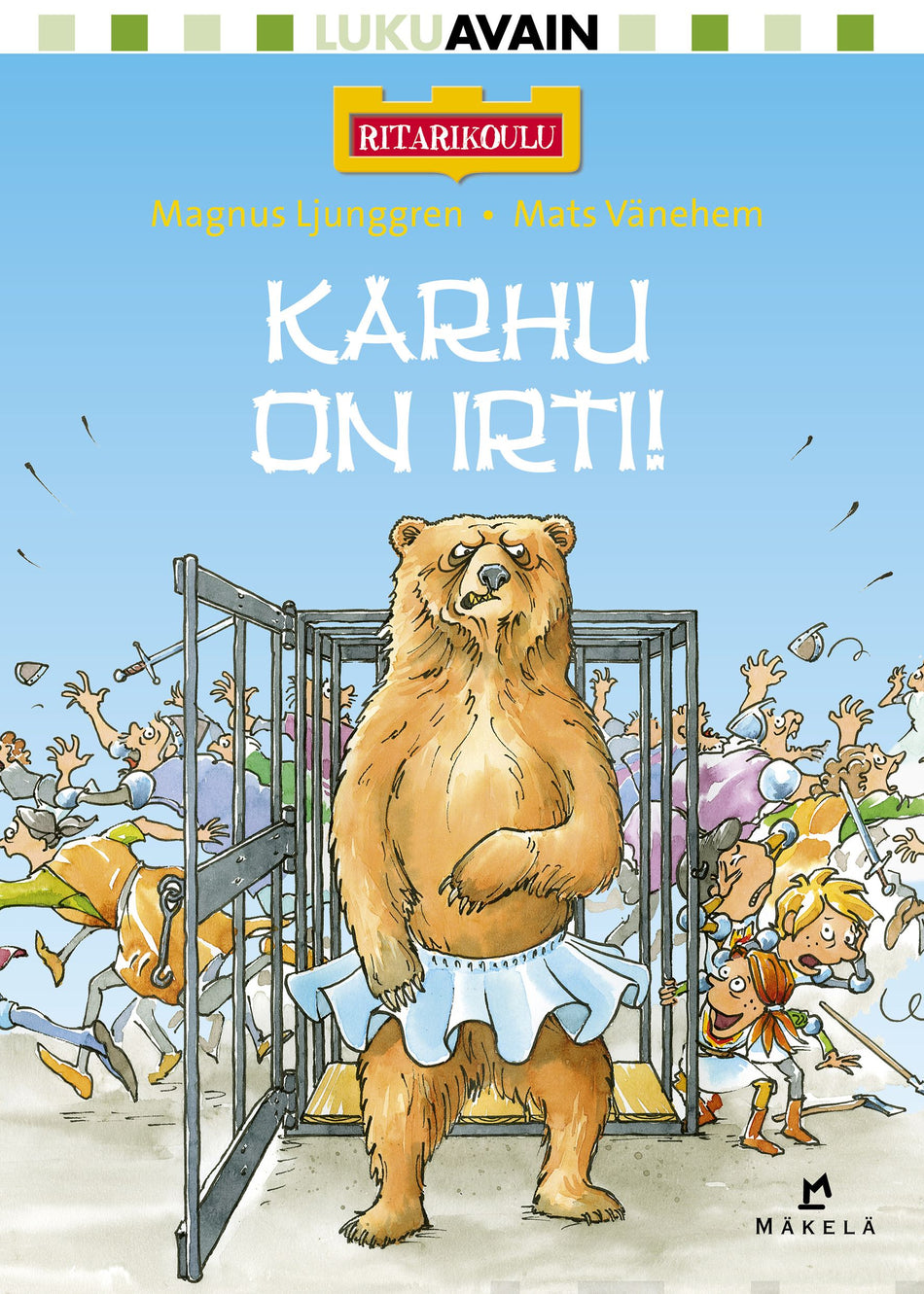 Valokuva kirjasta Magnus Ljunggren Karhu on irti!, kuuluu tuoteryhmään Lasten kuvakirjat.