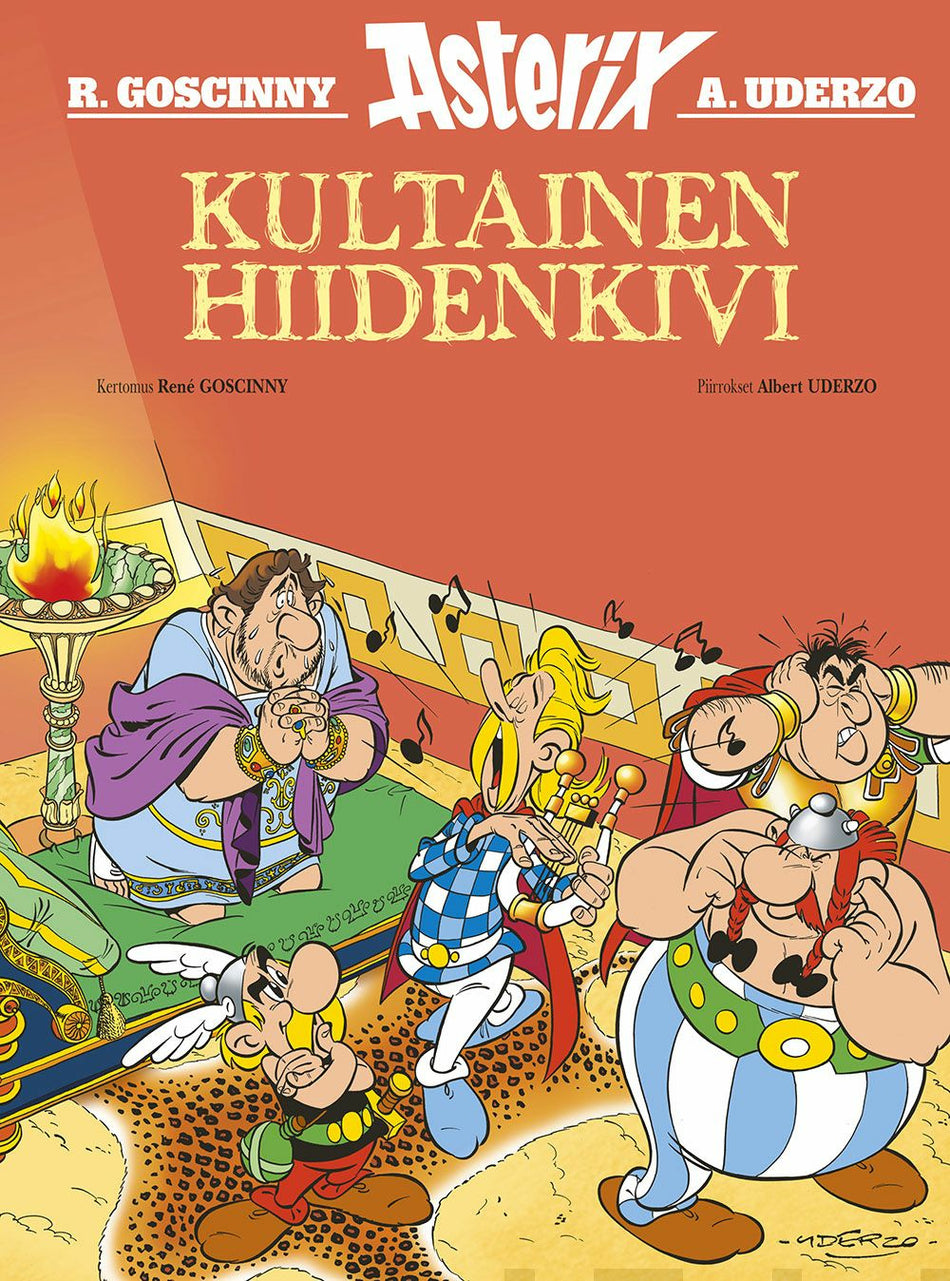 Valokuva kirjasta René Goscinny Asterix: Kultainen hiidenkivi, kuuluu tuoteryhmään Nuorten romaanit.