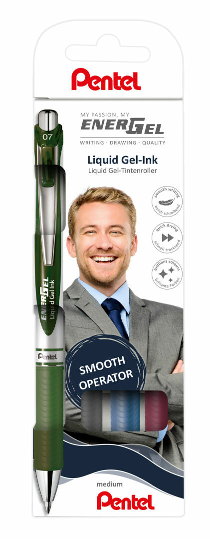 Valokuva tuotteesta Geelirolleri Pentel Energel BL77  4 kpl, kuuluu tuoteryhmään Kirjoituskynät.