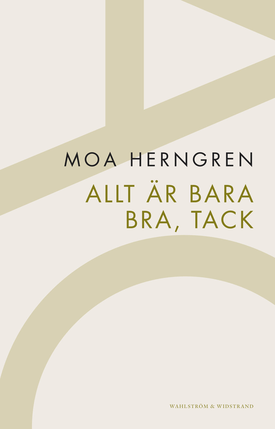 Valokuva kirjasta Moa Herngren Allt är bara bra, tack, kuuluu tuoteryhmään Ruots kaunokirjat.