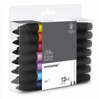 Huopakynä Promarker 12 väriä ja häivytin W&N