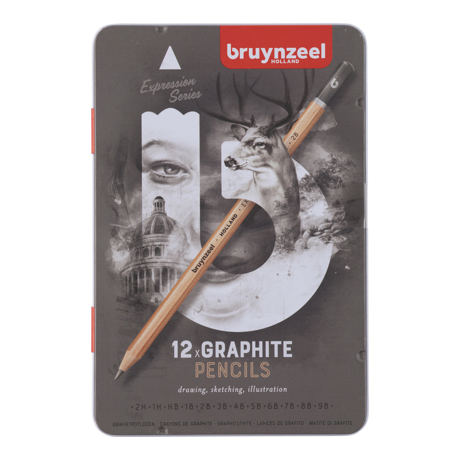 Valokuva tuotteesta Lyijykynät 12 kpl Bruynzeel Expressions Series, kuuluu tuoteryhmään Taidetarvikkeet.