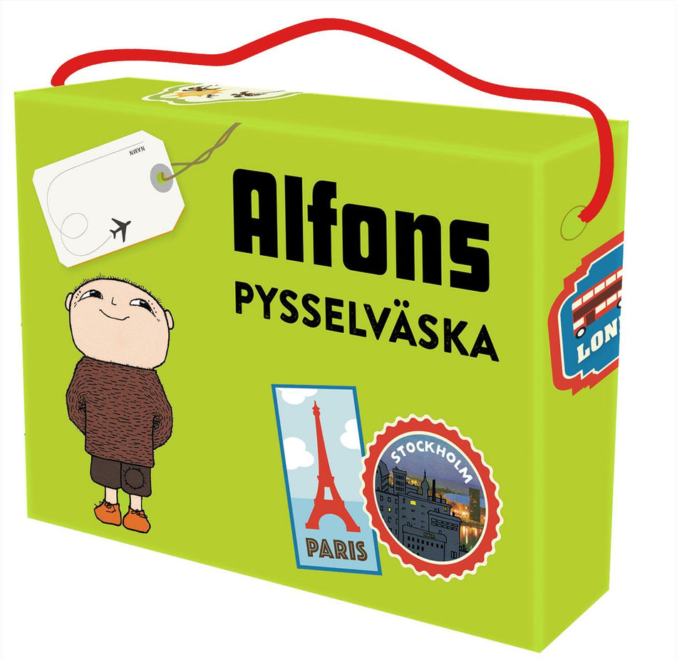 Valokuva kirjasta  Alfons pysselväska, kuuluu tuoteryhmään Ruots lapset nuoret ja sarjakuvat.