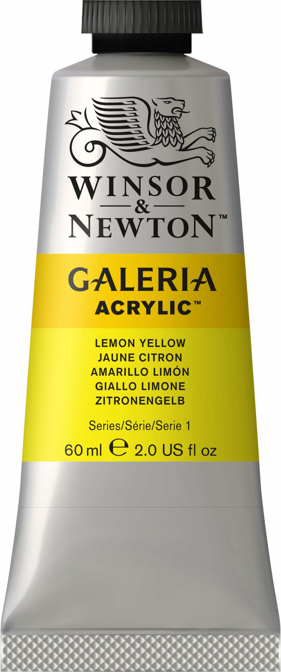 Valokuva tuotteesta Akryyliväri 60ml 346 Lemon yellow W&amp;N Galeria, kuuluu tuoteryhmään Taidetarvikkeet.