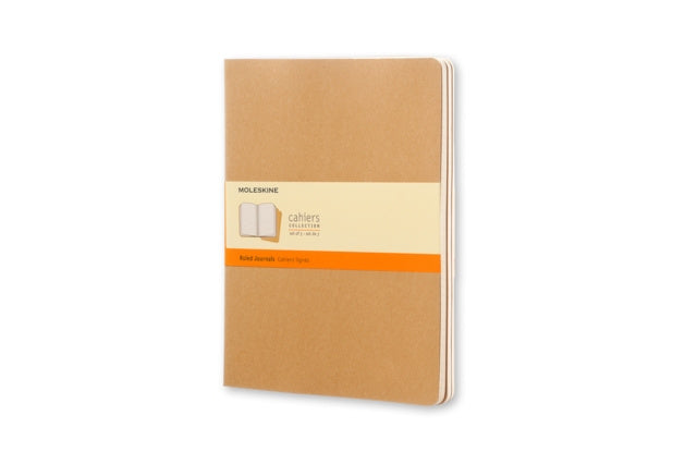 Valokuva kirjasta Moleskine Moleskine Ruled Cahier Xl - Kraft Cover (3 Set), kuuluu tuoteryhmään Muut ulkomaiset kirjat.
