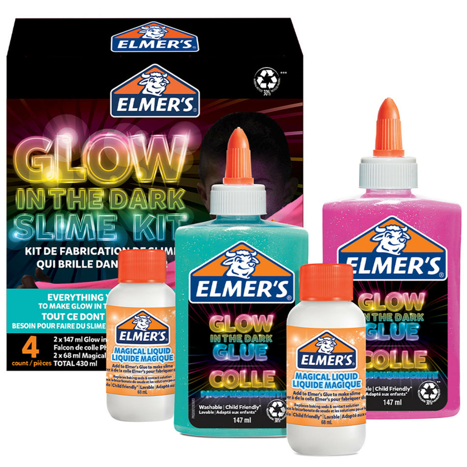 Valokuva tuotteesta Limanvalmistussetti Elmer's Glow in the Dark, kuuluu tuoteryhmään Lasten piirustustarvikkeet.