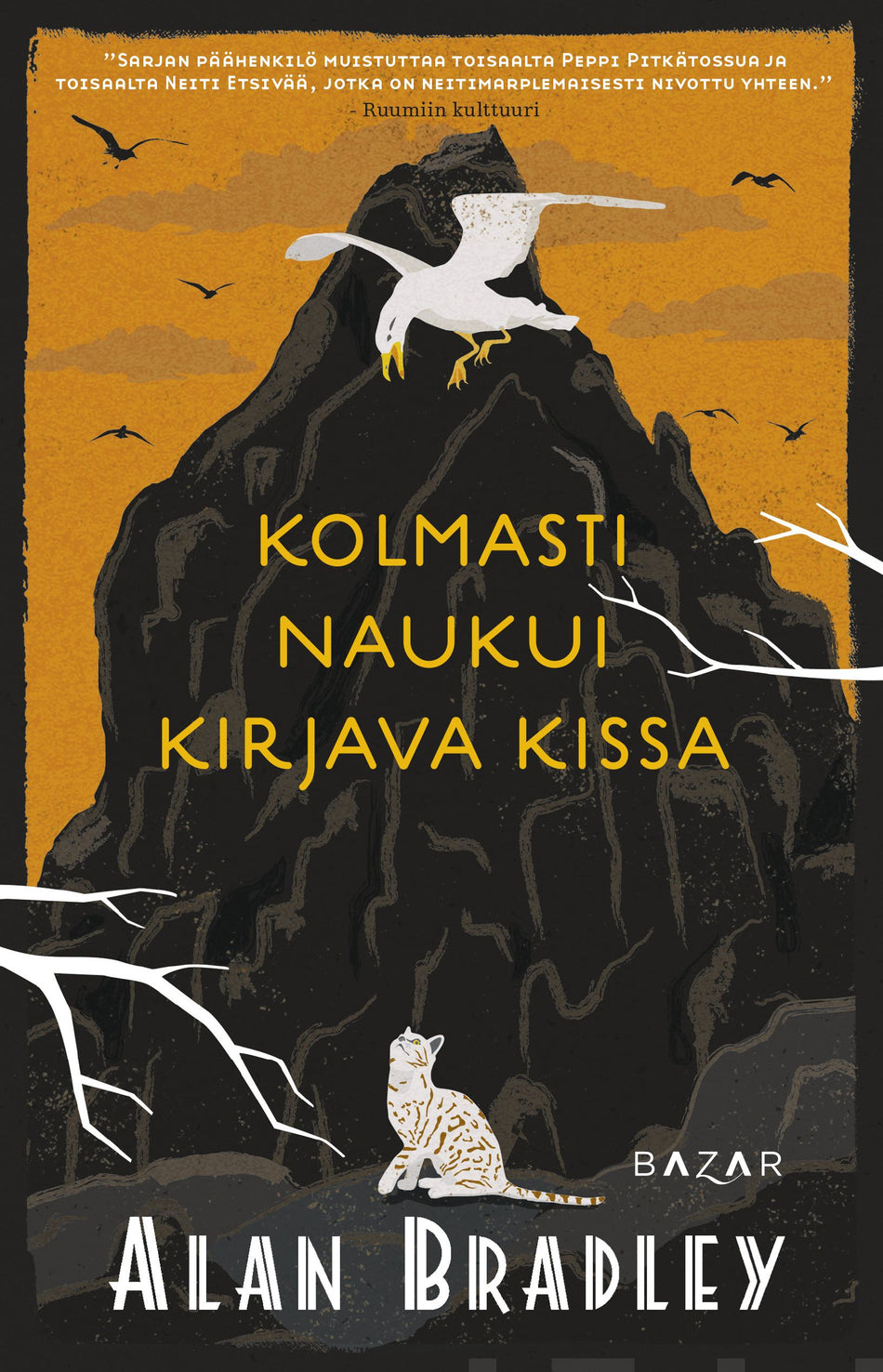 Valokuva kirjasta Alan Bradley Kolmasti naukui kirjava kissa, kuuluu tuoteryhmään E-kirjat kauno.
