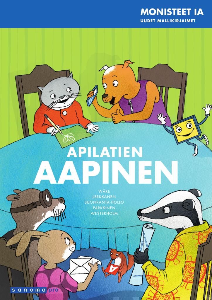 Valokuva kirjasta Mervi Wäre / Marja-Kristiina Lerkkanen / Laura Suonranta-Hollo / Jukka Parkkinen Apilatien aapinen (OPS16), kuuluu tuoteryhmään P-kirjat.