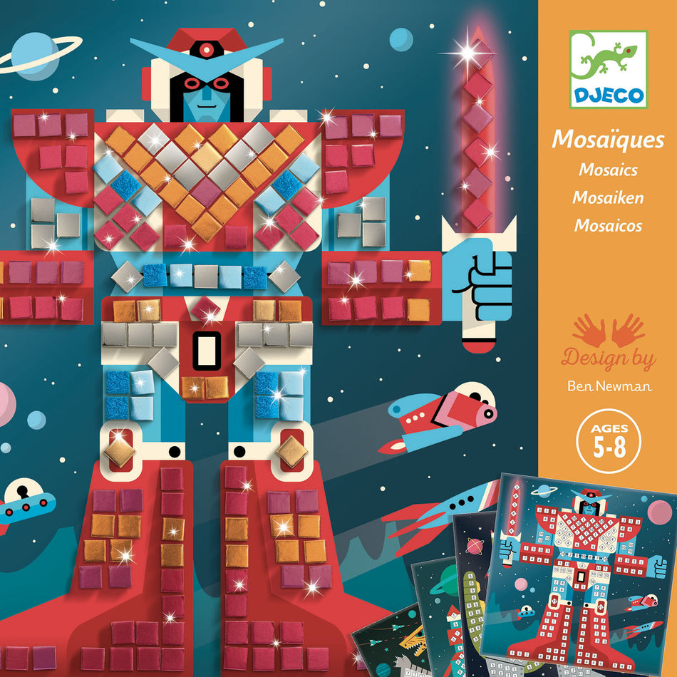 Valokuva tuotteesta Askartelusetti mosaikkiitarrat avaruus Djeco, kuuluu tuoteryhmään Lasten piirustustarvikkeet.