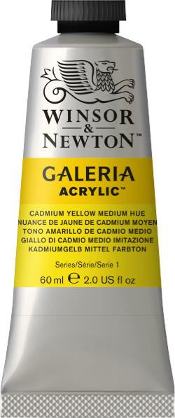 Valokuva tuotteesta Akryyliväri 60ml 120 Cadm yellow medium hue W&amp;N Galeria, kuuluu tuoteryhmään Taidetarvikkeet.