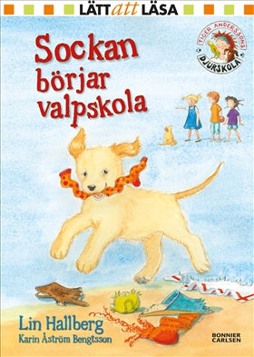 Valokuva kirjasta Lin Hallberg Sockan börjar valpskola, kuuluu tuoteryhmään Ruots lapset nuoret ja sarjakuvat.