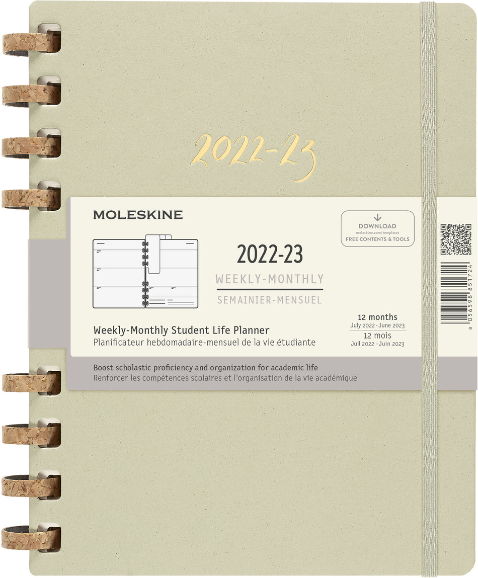 Valokuva tuotteesta Viikkokalenteri Moleskine 2022-2023 12 kk Academic Planner XL Kiwi, kuuluu tuoteryhmään Lukuvuosikalenterit.