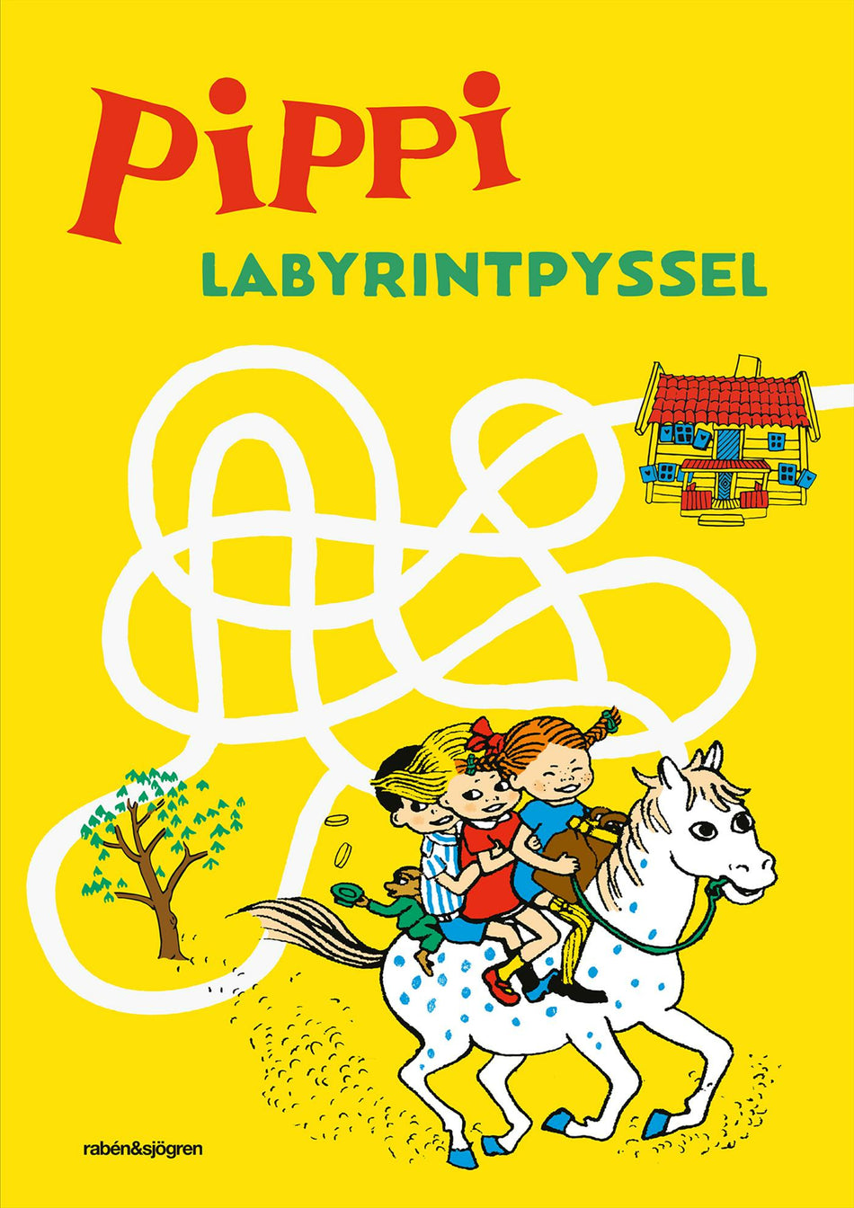 Valokuva kirjasta Astrid Lindgren Pippi labyrintpyssel, kuuluu tuoteryhmään Ruots lapset nuoret ja sarjakuvat.