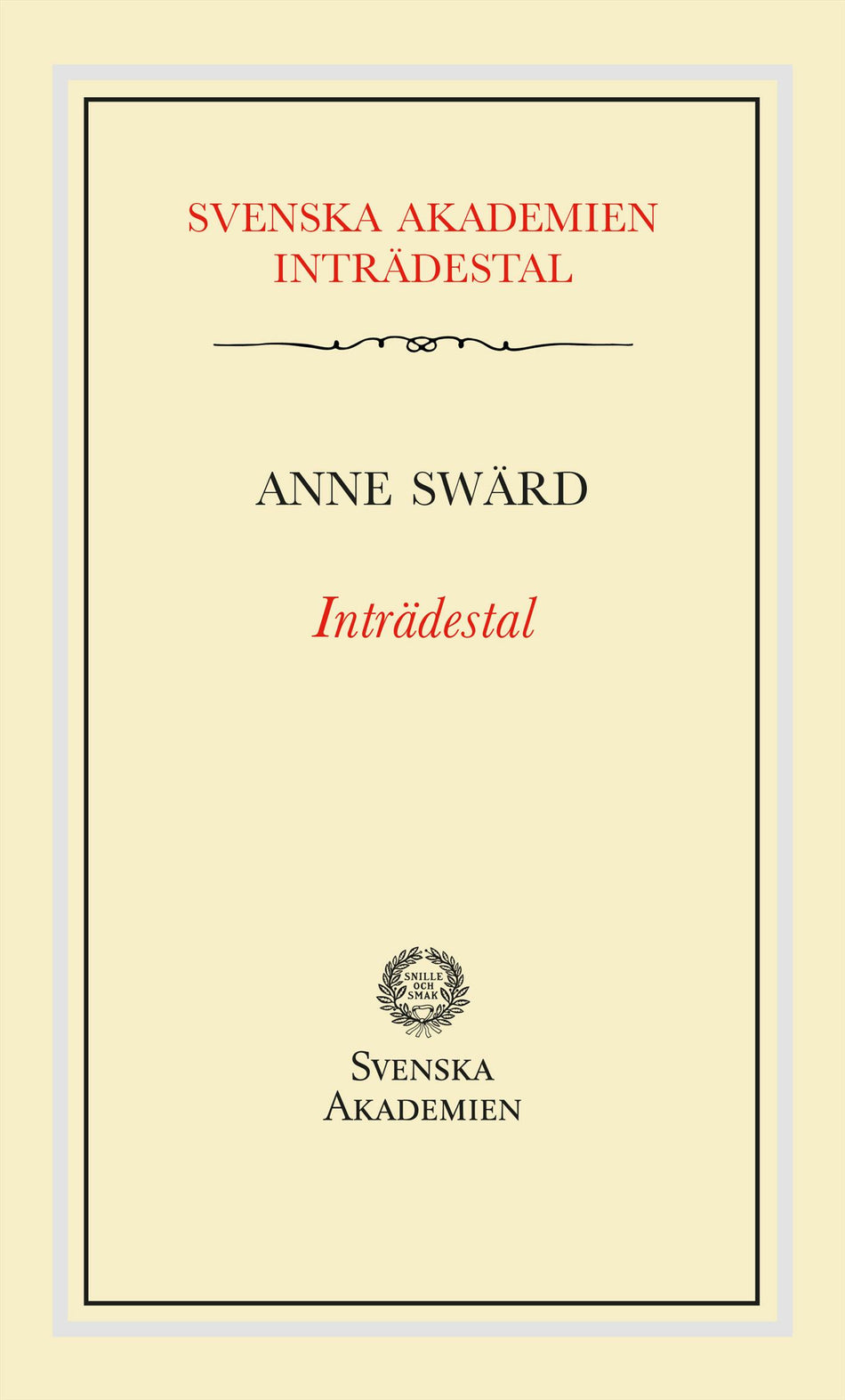 Valokuva kirjasta Anne Swärd Inträdestal av Anne Swärd, kuuluu tuoteryhmään Ruots muu tieto.