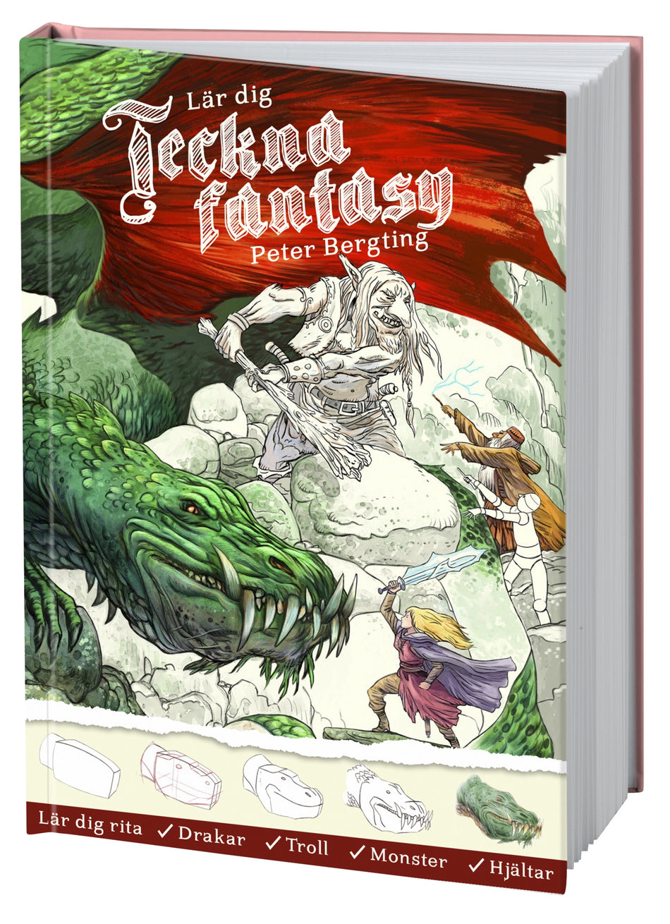 Valokuva kirjasta Peter Bergting Lär dig teckna fantasy, kuuluu tuoteryhmään Ruots lapset nuoret ja sarjakuvat.