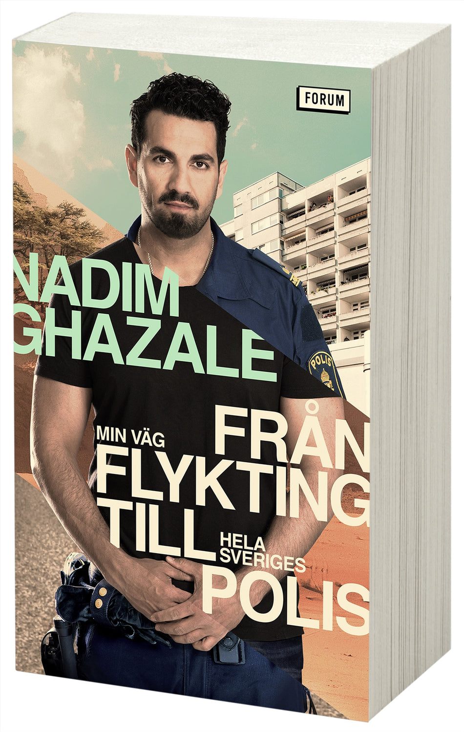 Valokuva kirjasta Nadim Ghazale / Sara Nygren Min väg från flykting till hela Sveriges polis, kuuluu tuoteryhmään Ruots muu tieto.