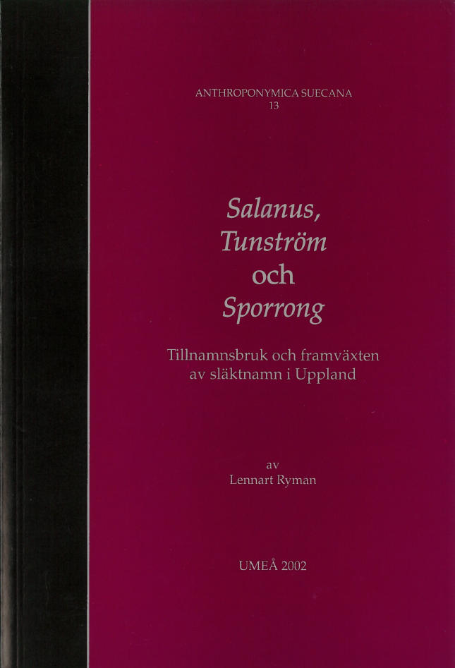 Valokuva kirjasta  Salanus, Tunström och Sporrong, kuuluu tuoteryhmään Ruots muu tieto.