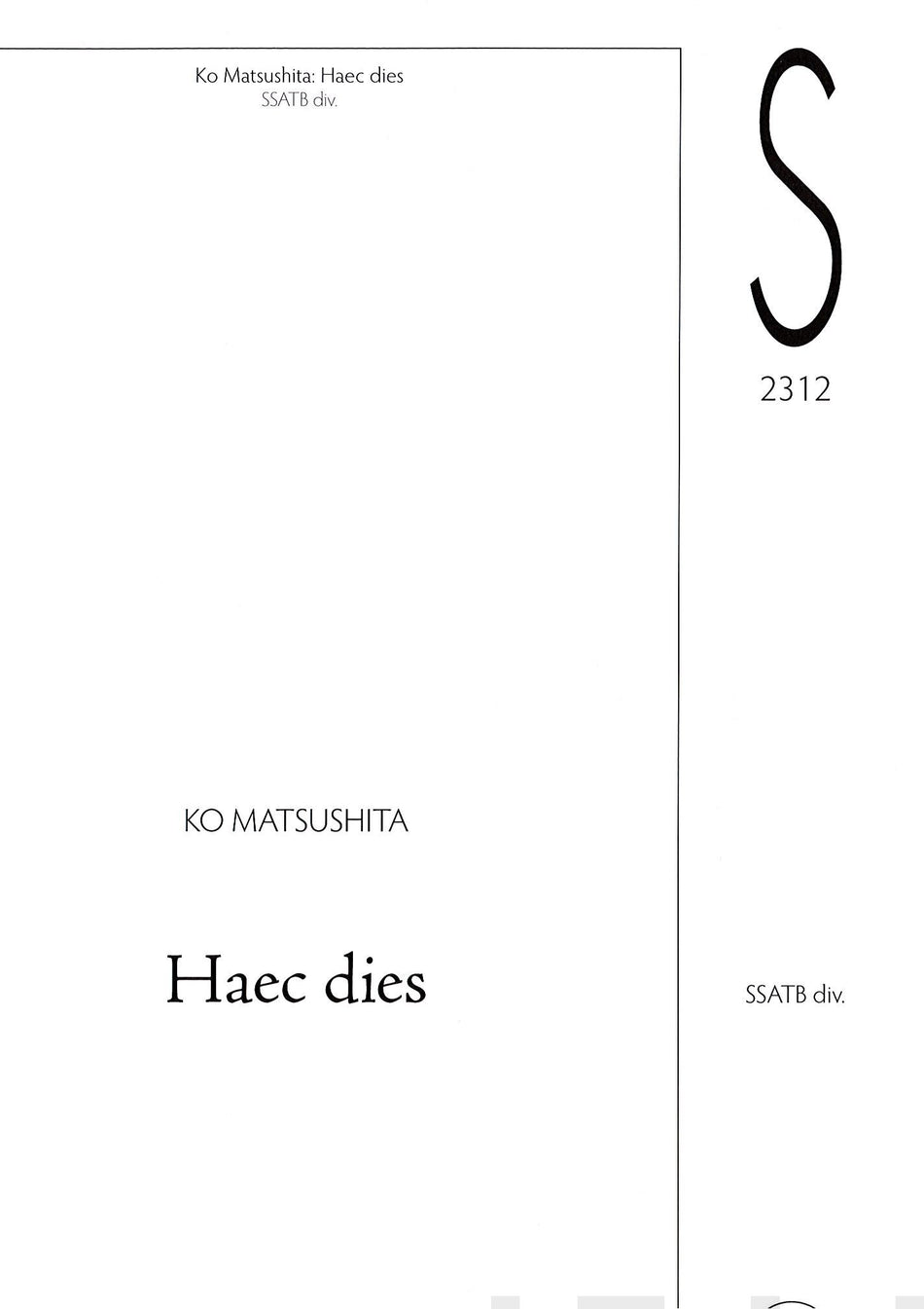 Valokuva kirjasta  Haec dies, kuuluu tuoteryhmään Musiikki.