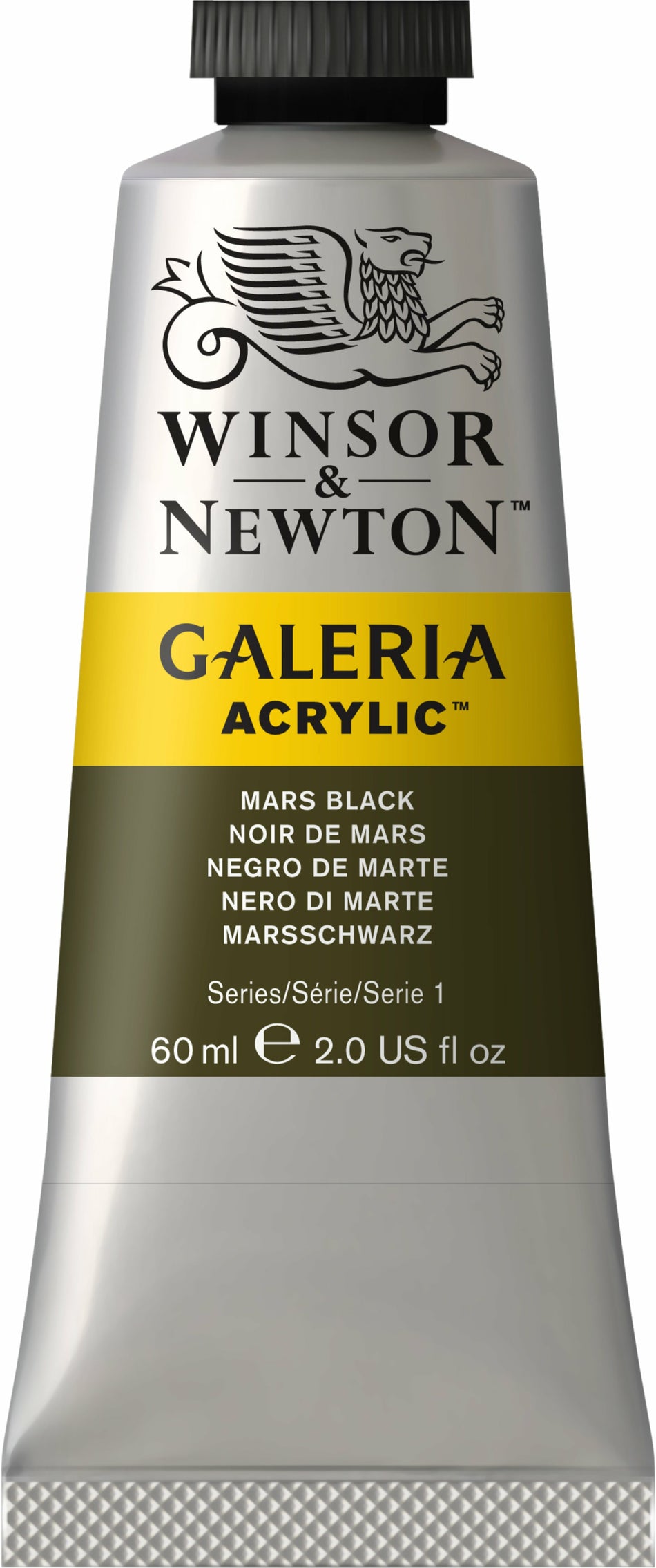 Valokuva tuotteesta Akryyliväri 60ml 386 Mars black W&amp;N Galeria, kuuluu tuoteryhmään Taidetarvikkeet.