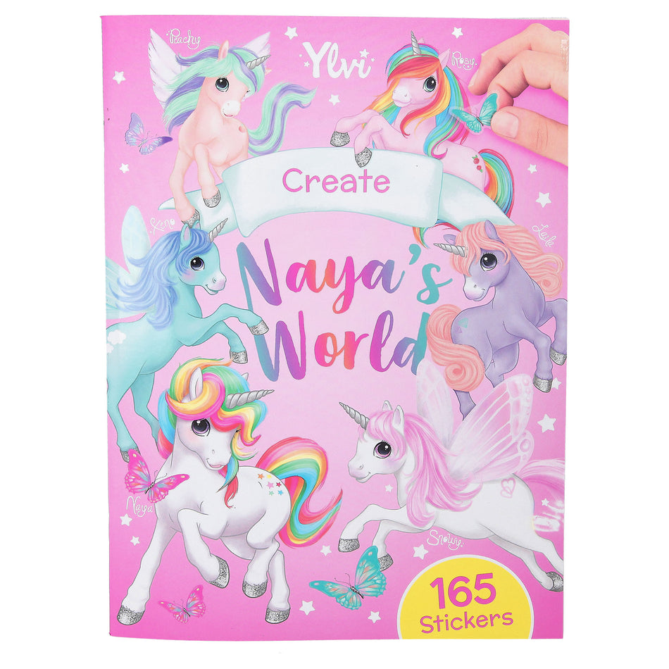 Valokuva kirjasta  Ylvi Create Naya´s World Tarrakirja, kuuluu tuoteryhmään Väritys-puuhakirjat.