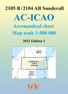 ACICAO 2105B/2104AB Sundsvall 2022 : Skala 1:500 000